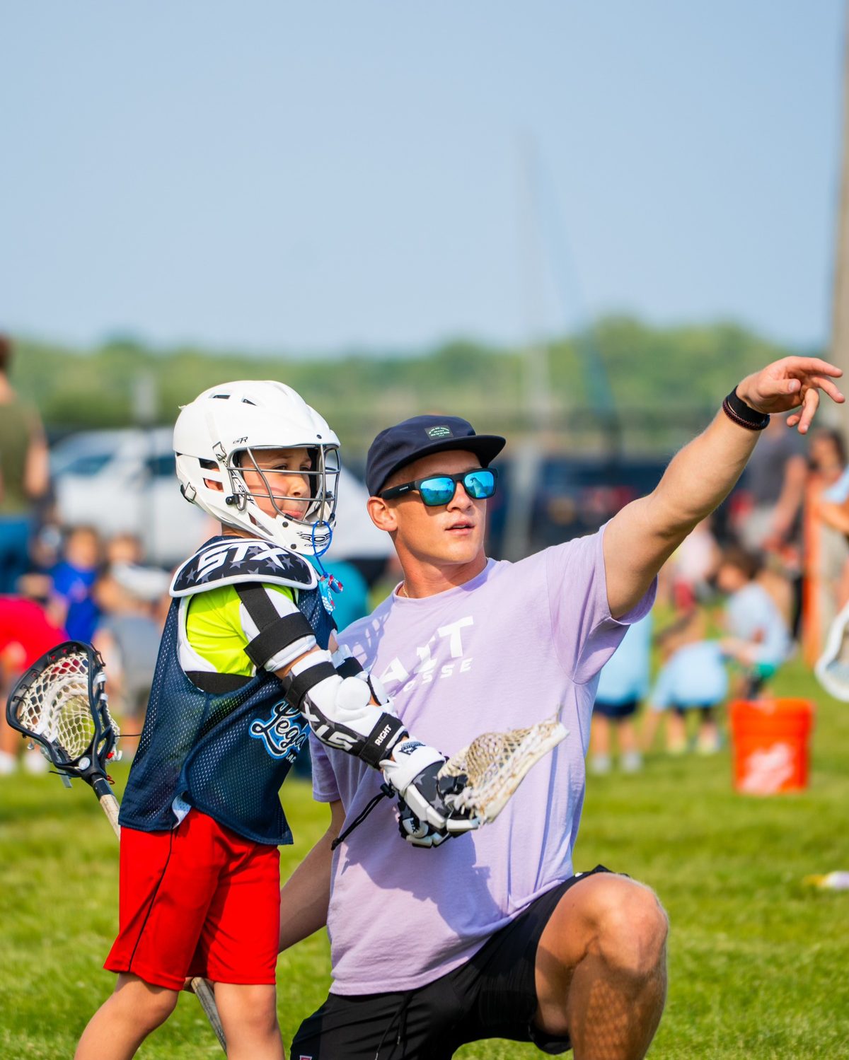 Youth lacrosse action