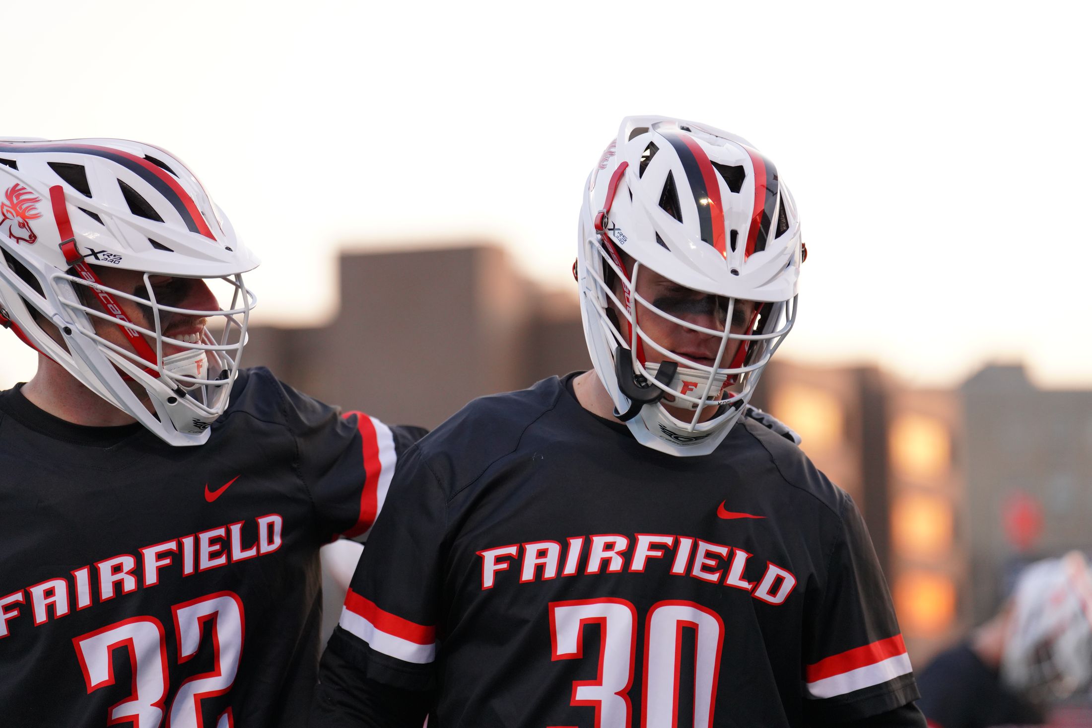 Coach Lars playing longpole defense for Fairfield