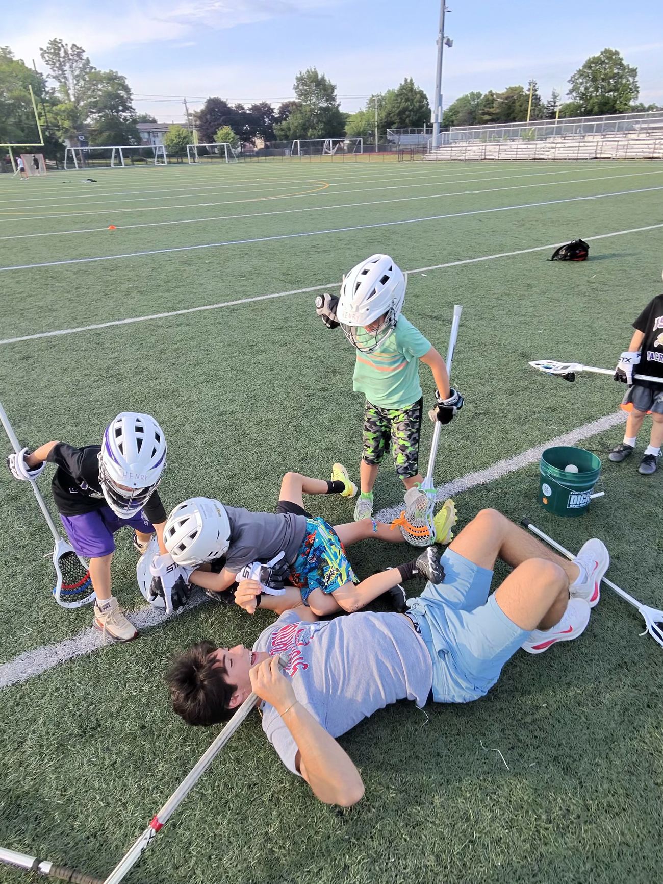 Coach Jack working with kids at a clinic